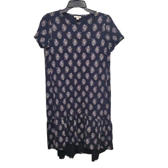 J. Jill Elliptical flounced paisley dress size XS - Picture 3 of 10